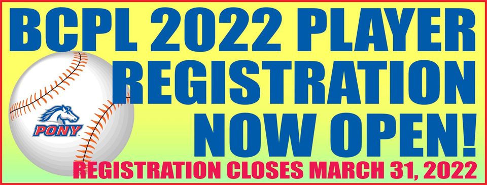 2022 BCPL REGISTRATION NOW OPEN...